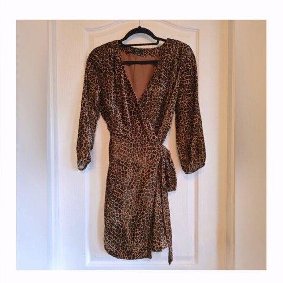 J. Crew Animal Print Mini Dress - Picture 1 of 3